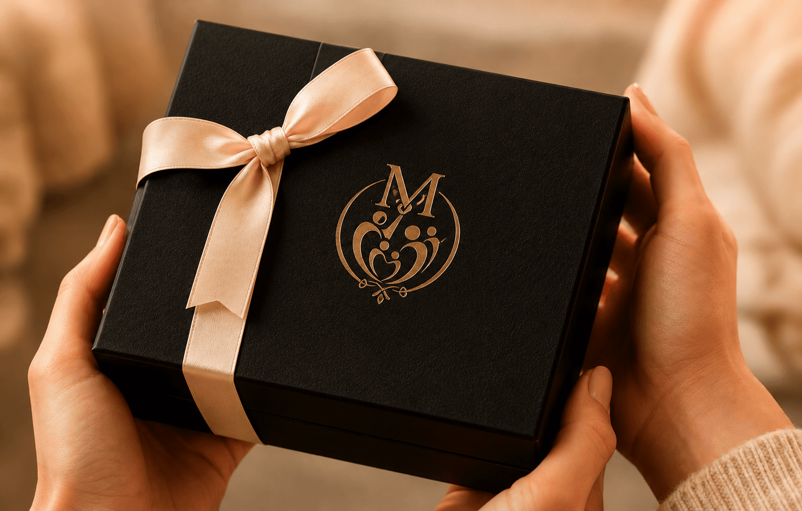 Luxury gift box with Memory Gift branding