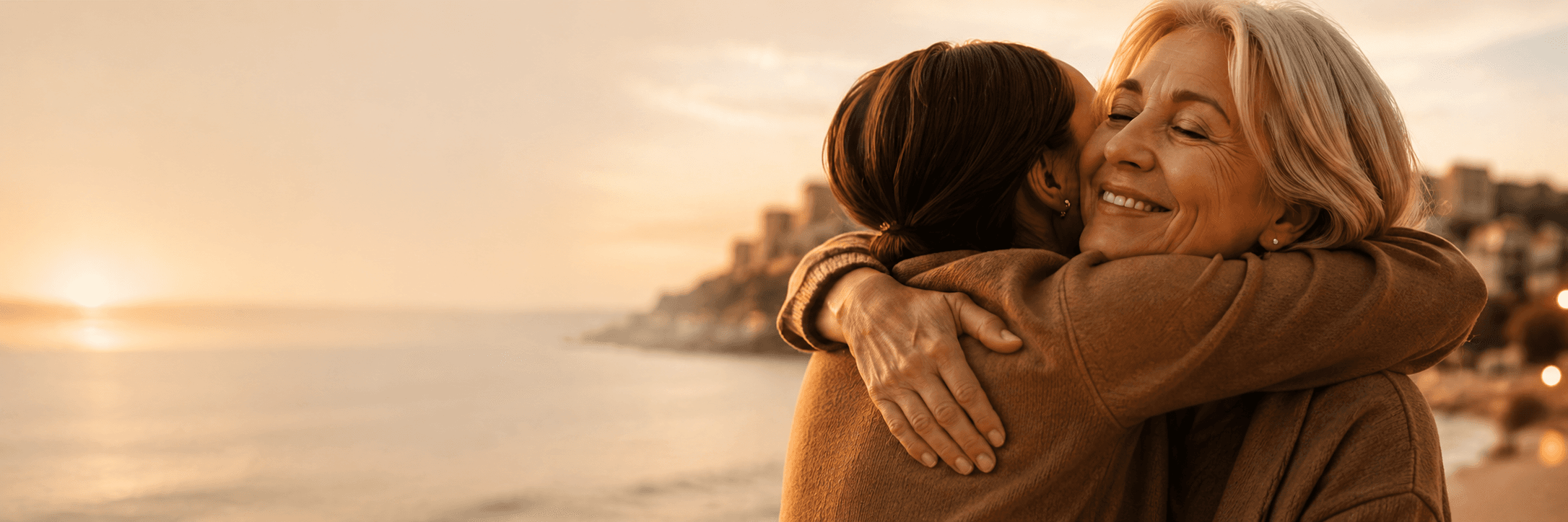 Family revisiting memories together